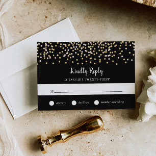 Tarjeta RSVP de Hollywood Glam