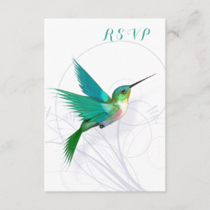 Tarjeta RSVP de Hummingbird Swirl