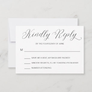 Tarjeta RSVP de invitación a la boda acuarela mode