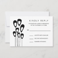 Tarjeta RSVP de invitación a la boda de pavo real