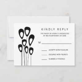 Tarjeta RSVP de invitación a la boda de pavo real 