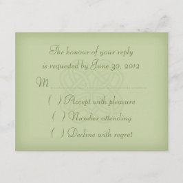 Tarjeta RSVP de invitación a matrimonio de nudos c
