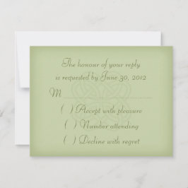 Tarjeta RSVP de invitación a matrimonio de nudos c