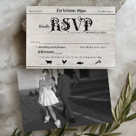 Tarjeta RSVP de invitación a matrimonio fotográfic