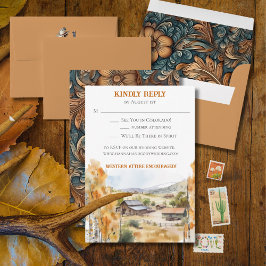 Tarjeta RSVP de Invitación a Rancho Occidental