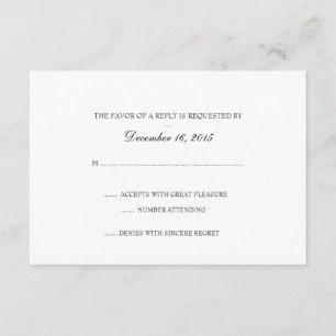 Tarjeta RSVP de invitación   Básica