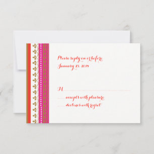 Tarjeta RSVP de invitación con temática marroquí