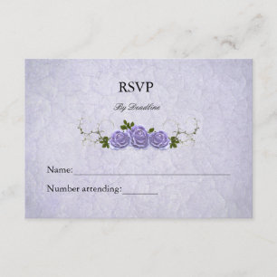 Tarjeta RSVP de invitación para Rosas Lavender
