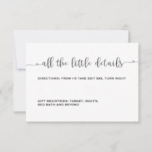 Tarjeta RSVP de invitación simple a matrimonio Min