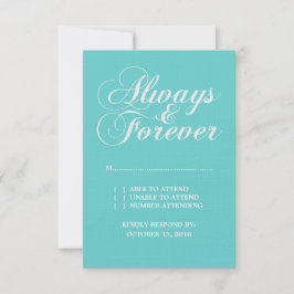 Tarjeta RSVP de Ivory Always y Forever Wedding