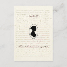 Tarjeta RSVP de Jane Austen Regency Wedding