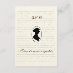 Tarjeta RSVP de Jane Austen Regency Wedding