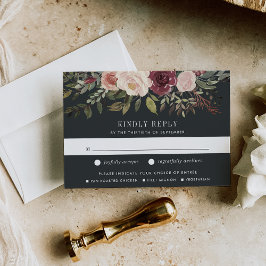 Tarjeta RSVP de Jardín de la Luna con opción de co