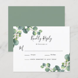tarjeta RSVP de la boda de Eucalyptus Wedding