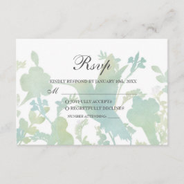 Tarjeta RSVP de la boda de la acuarela de Hummingb