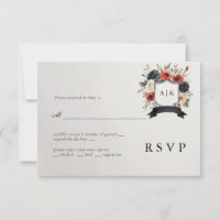 Tarjeta RSVP de la boda de la boda de la Anemone R