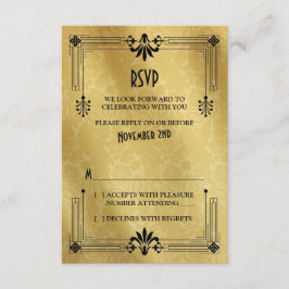 Tarjeta RSVP de la Boda de Oro Negra de 2010