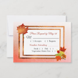 Tarjeta RSVP de la boda de otoño