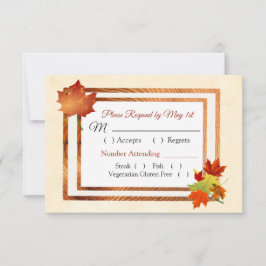 Tarjeta RSVP de la boda de otoño