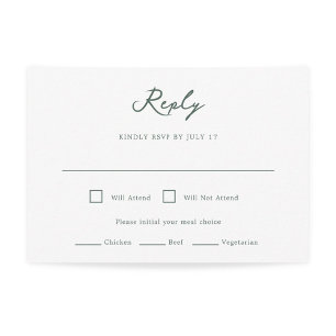 Tarjeta RSVP de la boda de Pensacola
