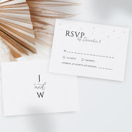 Tarjeta RSVP de la boda de Perlas Blancas