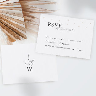 Tarjeta RSVP de la boda de Perlas Blancas