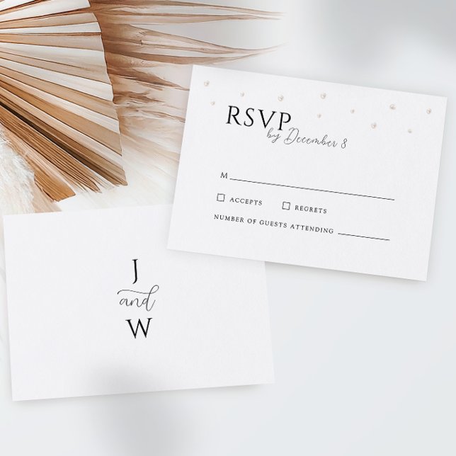 Tarjeta RSVP de la boda de Perlas Blancas (Subido por el creador)