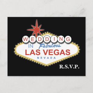 Tarjeta Rsvp de la boda de Vegas