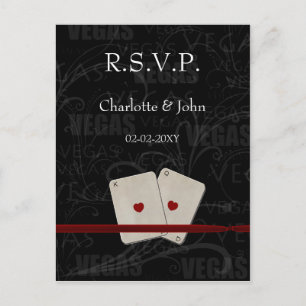 Tarjeta Rsvp de la boda de Vegas