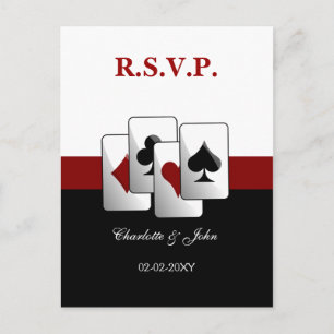 Tarjeta Rsvp de la boda de Vegas