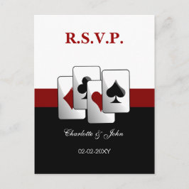 Tarjeta Rsvp de la boda de Vegas