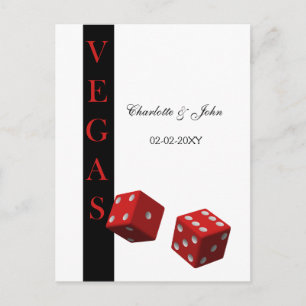 Tarjeta Rsvp de la boda de Vegas
