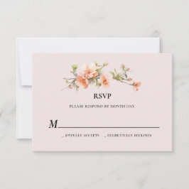 Tarjeta RSVP de la boda de verano de Peach