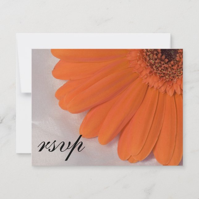 Tarjeta RSVP de la boda del naranja y la boda del  (Anverso)