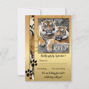 Tarjeta RSVP de la boda del zoológico de Safari de