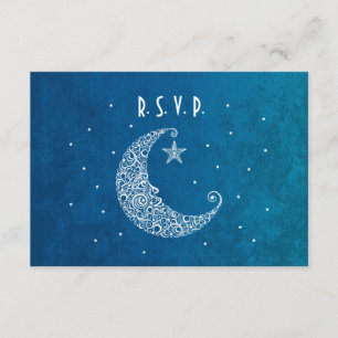 Tarjeta RSVP de la boda lunar