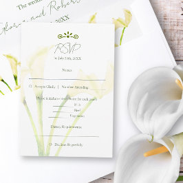 Tarjeta RSVP de la Boda mexicana Calla Lily