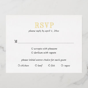 Tarjeta RSVP de la boda moderna de Jocelyn