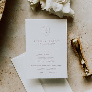 Tarjeta RSVP de la boda moderna del boho de SHYLAH