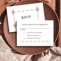 Tarjeta RSVP de la boda occidental rusa