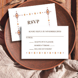 Tarjeta RSVP de la boda occidental rusa