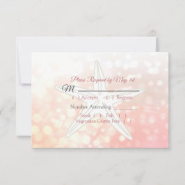 Tarjeta RSVP de la boda oceánica del pez estrella