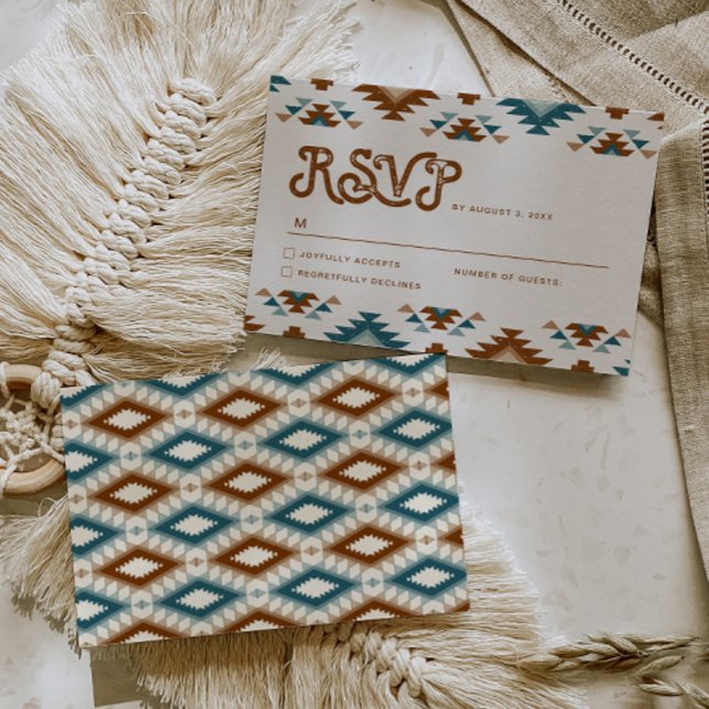 Tarjeta RSVP de la boda suroeste (Subido por el creador)