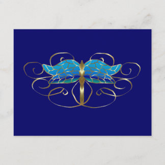 Tarjeta RSVP de la Boda Tiara Wedding de oro