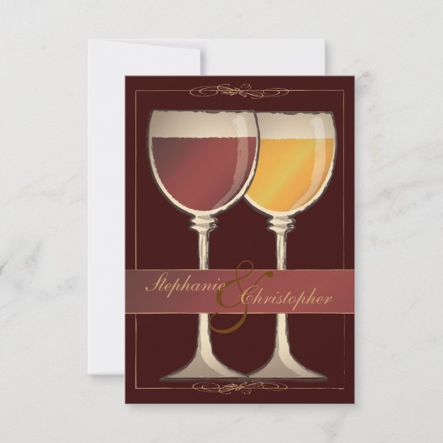 Tarjeta RSVP de la bodega de vinos Old World Wineg (Anverso)
