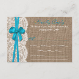 Tarjeta RSVP de la colección de Bodas de Blue Bow