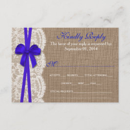 Tarjeta RSVP de la colección de Bodas de Blue Bow