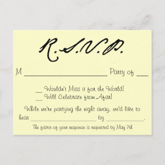 Tarjeta RSVP de la colección Love Birds