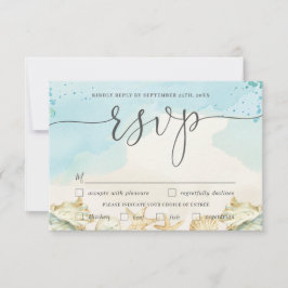 Tarjeta RSVP de la elección de la comida de la bod