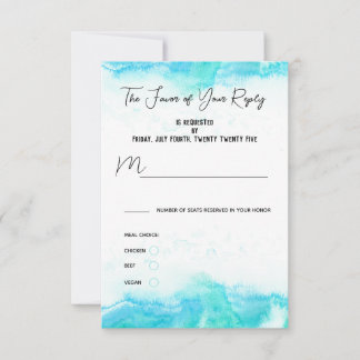 Tarjeta RSVP de la elección de la comida de la bod